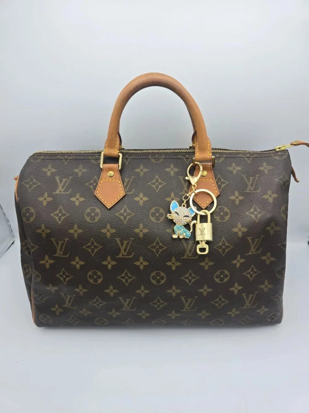 Louis Vuitton Gold Lock 🔑 Authentic LV Padlock + Unbranded Cat Bag Charm